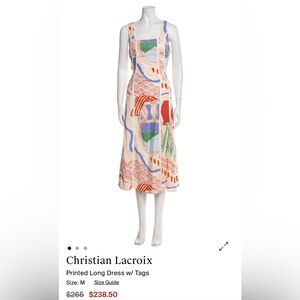 Christian Lacroix Vibrant Patterned Midi Dress ** NEW WITH TAGS**